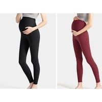 Maternity High Waist Gym Leggings - 2 Colours & Uk Sizes 6-12