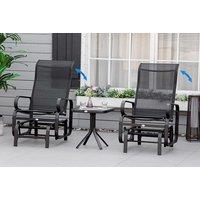 Garden Rocking Chair Set With Tea Table - 2 Colours