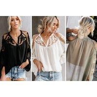 Women'S Loose Lace Panel Top - 3 Colours & Uk Sizes 10-18