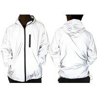 Men'S Reflective Windbreaker Jacket - 6 Sizes - Black