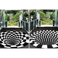 Round Visual 3D-Effect Swirl Rug - 4 Designs & 4 Sizes