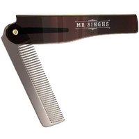 Prestige Moustache Flip Comb - Men's Pocket Beard & Moustache Grooming Tool, Durable ABS, Folding Design
