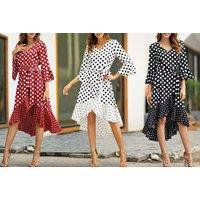 Polka Dot Dip Hem Dress - 3 Sizes & Colours!