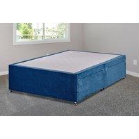 Blue Plush Divan Bed Base W/ Mattress & Storage Options!