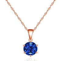 Rose Gold Simulated Sapphire Pendant