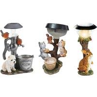 Solar LED Animal Garden Lights - Waterproof Outdoor Pathway Ornaments (Rabbit, Dog, Cat) - Solar Powered