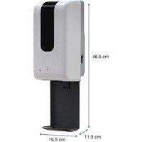 Automatic Touch-Free Bathroom Hand Sanitizer Gel Dispenser - 1200ml, Wall-Mounted, Drip Tray, Lockable