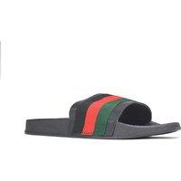 Unisex Black Women'S Slip-On Fashion Slippers - Lightweight Cushioned Flat Sandals For Indoor & Outdoor