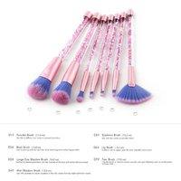 7Pc Makeup Brushes - Pink