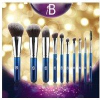 10Pc Brush Set With Carry Case - Blue