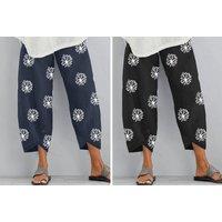 Women'S Dandelion Print Trousers - 5 Sizes & 4 Colours