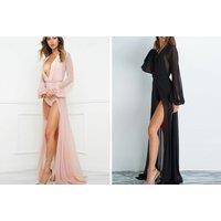 Long Sheer Beach Robe - 2 Sizes & Colours! - Pink