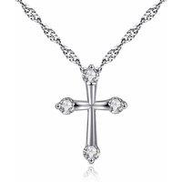 Crystal Cross Pendant Necklace