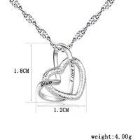 Linked Heart Mum, I Love You Pendant Necklace