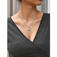 Sterling Silver Two Heart Crystal Pendant Necklace - Adjustable Chain, Gift-Ready