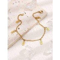 Golden Dollar Charms Anklet & Bracelet Duo