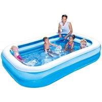 Inflatable Rectangular Family Swimming Pool - Outdoor Water Play, 8.6ft or 10ft, Age 6+