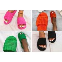 Women'S Lounge Sandals - 6 Uk Sizes & 5 Colours - Black