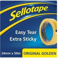 Strong & Sticky Golden Household Tape 50m - Extra Strength, Mess-Free