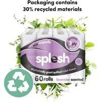 Splesh Lavender Delight Quilted Toilet Tissue - 3-Ply, Extra Soft, FSC Certified, Lavender Scented, Bulk Pack (60 or 120 Rolls)