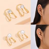 Stainless Steel Gold Ear Cuff Earrings