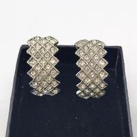 Crystal Curve Non Pierced Earrings