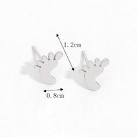 Stainless Steel Hypoallergenic Baby Foot Stud Earrings - Miniature, Lightweight, Secure Push-Backs