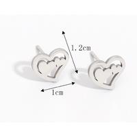 Elegant Stainless Steel Double Heart Earrings