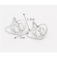 Polished Stainless Steel Hypoallergenic Stud Earrings - 12mm x 10mm, Secure Push Back, Lightweight