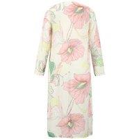 Womens Black Elegant Long Floral Beach Cover-Up