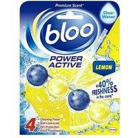 Bloo Power Active Lemon Toilet Rim Block - Long-Lasting, Limescale-Fighting Toilet Cleaner, Zesty Fragrance, Septic Safe (Pack of 2 or 10)