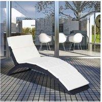 Outsunny Rattan Folding Sun Lounger