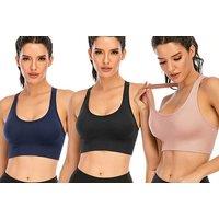 Cross Back Sports Bra - Pink, Blue Or Black