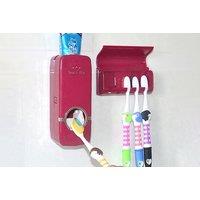 Automatic Toothpaste Dispenser & Toothbrush Holder - 2 Colours! - White