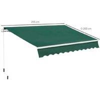 Outsunny Retractable Awning Shelter 3X2M - Perfect For Outdoor Leisure