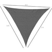 Outsunny Grey Triangle Sun Shade Sail Canopy - Perfect For Outdoor Leisure