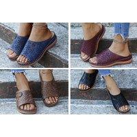 Women'S Vintage-Style Sandals - 4 Colours & Uk Sizes 3-8 - Black