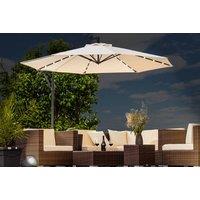 Cream LED Cantilever Garden Parasol