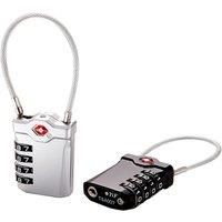 1 Or 2 Mini Luggage Combination Locks - Black Or Silver