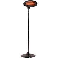2KW Free Standing Electric Patio Heater with Safety Features