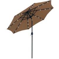 Outsunny 24 LED Solar-Powered Parasol for Garden Leisure