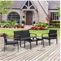 Outsunny 4-Seater Table & Chairs Set