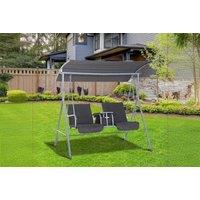 Outsunny Deluxe 2-Seater Swing Chair With Table