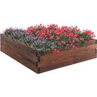 Outsunny Wooden Raised Garden Bed - Deep Planter for Flowers, Herbs & Veg