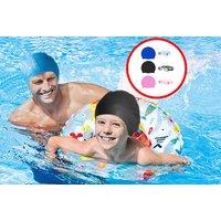 Unisex Swimming Goggles & Cap - 3 Sets & Colours! - Black