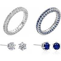 Crystals Band Ring And Earring Set