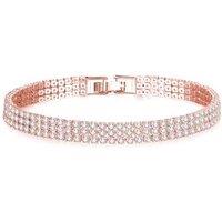 Luxurious Rose Gold Crystal Ring & Bangle Ensemble