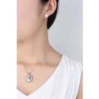 Luxurious Crystal Pearl Pendant & Earrings Set