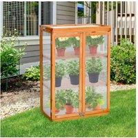 Outsunny 3-Tier Garden Wooden Greenhouse