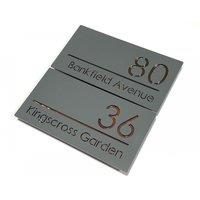 Premium Personalised Matte Grey House Sign